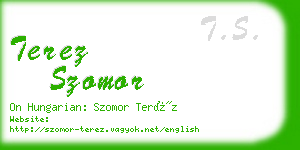 terez szomor business card